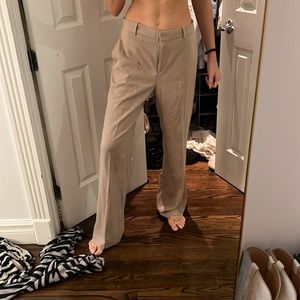 Zara wide leg camel / tan trousers size small